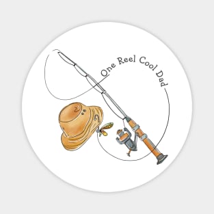 Reel Cool Dad Fishing Pun Magnet